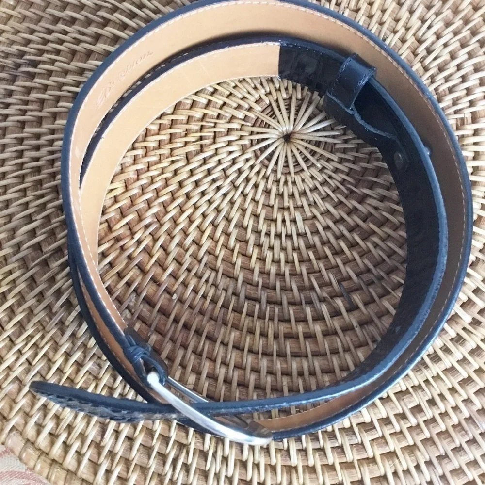 Brighton Black & Silver Belt Leather Size L